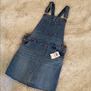 LUCKY BRAND Girl’s Denim Pinafore Skirt/Dress Size Large NWT